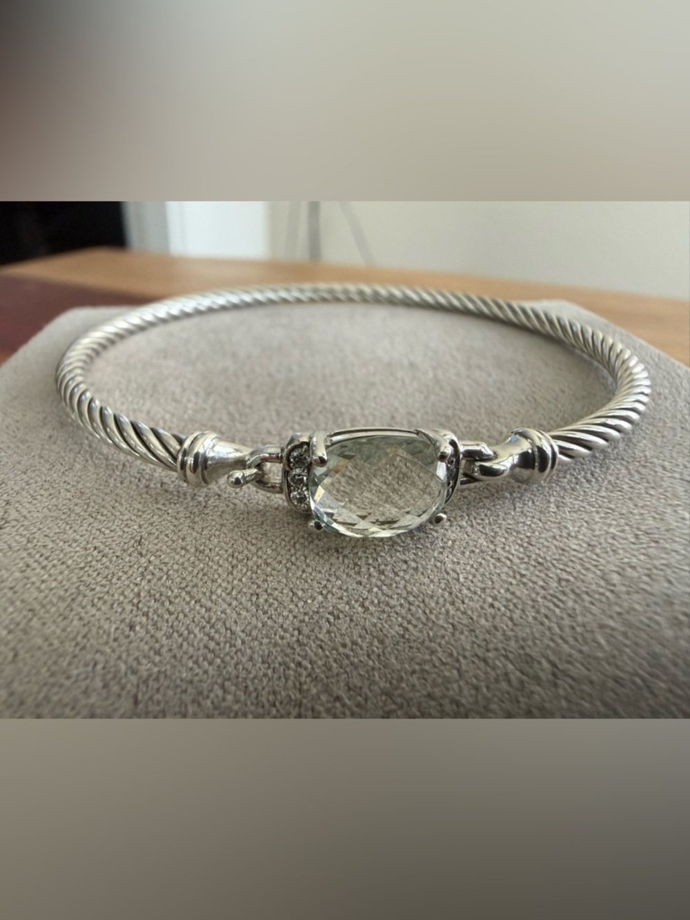 David Yurman Prasiolite & Diamond Petite Wheaton Bracelet